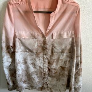 Calvin Klein Pink and Brown Blouse